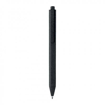 STYLO ECOLOGIQUE PERSONNALISABLE 'STRAW' - noir